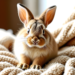 토끼, 귀여운, 흰색토끼, 갈색토끼, 스튜디오, 동물, 사랑스러운, 이불, Rabbit, Cute, White, rabbit, brown, a, studio, animals, Lovely, Blanket