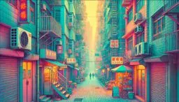 도시, 도로, 거리, 도시의, 골목, 이웃, 건물, 사람, 도시풍경, 미국