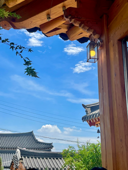 풍경, 한옥, 하늘, 조명