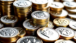코인, 동전, 돈, 쌓여있는돈, 비트코인, 부자, 주식, 부동산, 재무재표, coin, a, Money, pile, of, money, Bitcoin, the, rich, Stock, real, estate, financial, statement
