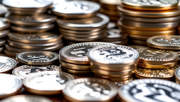 코인, 동전, 돈, 쌓여있는돈, 비트코인, 부자, 주식, 부동산, 재무재표, coin, a, Money, pile, of, money, Bitcoin, the, rich, Stock, real, estate, financial, statement