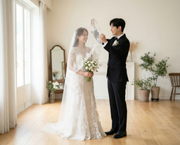 웨딩, 결혼, 웨딩사진, 결혼사진, 웨딩AI사진챌린지, 실내촬영, 프로포즈, 면사포