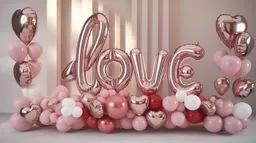 풍선, 장식, 로맨틱, 설정, LOVE, 로즈, 골드, 하트, 모양, 핑크, 레드, 화이트, 파티, 발렌타인데이, 웨딩, 축제, 분위기, 광택, 금속, 우아한, 축하, 부드러운, 조명, 실내, 테마, 이벤트, 장난기, 가득한, 편곡, 러브, 결혼, 기념일, 경쾌한, 디스플레이, 로맨스, 텍스처, 배경, 배열, 앤, 표면, 중성, 아이디어, 영감