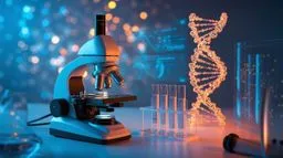미래형, 실험실, 빛나는, DNA, 첨단, 현미경, 과학, 연구, 디지털, 아트, 생생한, 조명, 파란색과, 주황색, 구조, 떠다니는, 나선, 테이블, 유리, 시험관, 홀로그램, 디스플레이, 현대, 최첨단, 기술, 혁신, 분자, 생물학, 유전, 시각화, 공상, 입자, 부드러운, 보케, 효과, 3D, 모델, 황금, 상세, 아트워크, 환경, 장비, 미래, 분위기, 세련된, 디자인, 생화학, 발견, 공학, 반사, 따뜻한, 빛, 과학의, 몽환적인