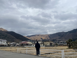 산, 산기슭, 안개, 하늘, 시골