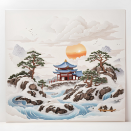 미술, 그림, 생일케이크, 케이크, 크림, 디저트, 음식, 옥외