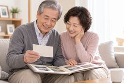 노부부, 부부, 노인, 어르신, 시니어, 노후, 은퇴, 가족사진, 추억사진, 추억회상