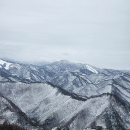 눈, 산, 설산, 겨울산, 겨울하늘