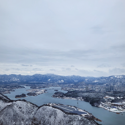 눈, 산, 설산, 겨울산, 겨울하늘