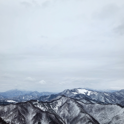 눈, 산, 설산, 겨울산, 겨울하늘