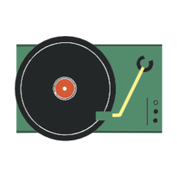 턴테이블, DJ, 음악, 레코드, 믹싱, 일렉트로닉, 파티, 음반, 클럽, 플레이어, 레트로, svg