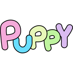 Puppy, 퍼피, 파스텔, 핑크, 하늘, 노랑, 연두, 보라, 손글씨, 귀여운글씨