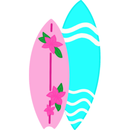 서핑보드, 보드, 서핑, 바다, 해변, 스포츠, 여름, 방학, 휴가, 꾸미기, 요소, 단순한