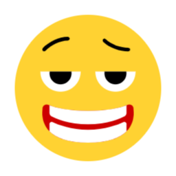 이모지, 이모티콘, 능글웃음, 익살, 여유, 자신감, 유쾌함, 재치, 만족감, 장난기