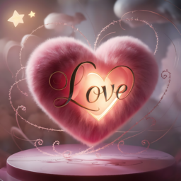 Love, heart, cushion, light, beautiful, fluffy