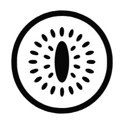 kiwi, slice, fruit, tropical, vector, seeds, 키위, 과일, 단면, 실루엣, 씨앗, 벡터, 흑백