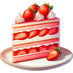 딸기조각케이크, 딸기, 케이크, 간식, 생일, 생크림, 카페, 디저트