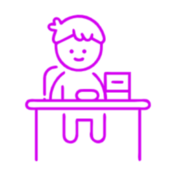 도서관, 독서, 미소, 분홍, 사람, 사무실, 열람실, 일하는, 자리, 책, 책상, 캐릭터, 핑크, 학생, 좌석, 공부, 컴퓨터, 여람실, 아웃라인, 교육, 지식, 외곽선, 아이콘, 플랫, 라인일러스트