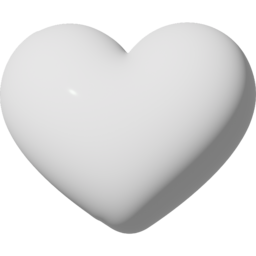3d, 아이콘, 풍선, 통통, 볼록, 스티커, 하트, heart, 흰, 하얀, 백색, white, 심장, 도형, 모양, 사랑, love, like, 입체