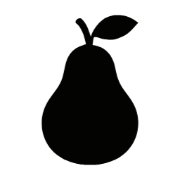 pear, fruit, silhouette, vector, black, and, white, 배, 과일, 실루엣, 벡터, 심플, 아이콘