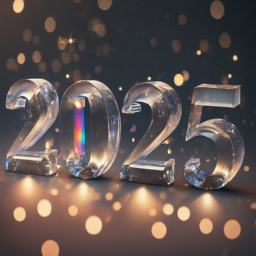 얼음2025, 2025, 얼음숫자, 새해, 신년, 반짝이는배경, 투명한, 반짝이는