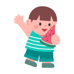 소년, 수박, 귀여운, 미소, 여름, 인사, 캐릭터, 꼬마, 아이, 유치원생, 어린이, 학생, 남자, 유아, 인물, 사람, 남자아이