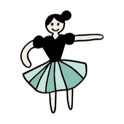 발레리나, 캐릭터, 미소, 파랑, 귀여운, 손그림, 발레복, 동화, 책, 유아, 어린이, 아동, 올림머리, 테두리, 치마, 플레어치마, 발레동작, 발레, 기초, 초보, 