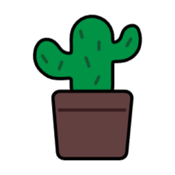 화분, 선인장, 식물, svg