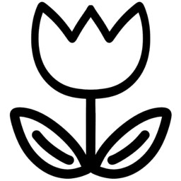 자연, nature, 픽토그램, pictogram, 단순한, simple, 식물, plant, 꽃, flower, 튤립, tutle