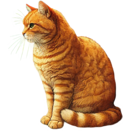 배경, 고양이, 옆모습, png, 요소