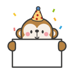 원숭이, 생일, 생일파티, 생일축하, 귀여운캐릭터, 이름표, 동물, 네임테그, 네임라벨, 귀여운동물