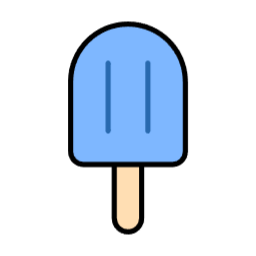 아이스크림, 막대아이스크림, 파란색, svg, 음식, 간식, 디저트
