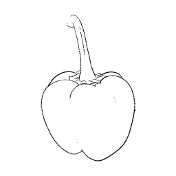 파프리카, 라인, svg, paprika