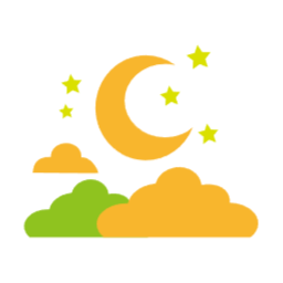 달, 별, 구름