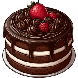 음식, 케이크, 초코케이크, 딸기케이크, 생일, 축하, 디저트, 카페, 달달한, 달콤한, 맛있는, 일러스트, 이미지, food, cake, chocolate, strawberry, birthday, dessert, cafe