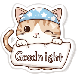 Goodnight, 굿나잇, 잠, Bedtime, 밤, 스티커, 동화, 캐릭터, 동물캐릭터, 동물, 동화캐릭터, 유아용스티커