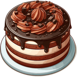 음식, 케이크, 초코케이크, 생일, 축하, 디저트, 카페, 달달한, 달콤한, 맛있는, 일러스트, 이미지, food, cake, chocolate, birthday, dessert, cafe, delicious