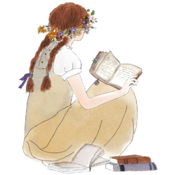 소녀, 독서, 책, 휴식, 여가, 일러스트, 감성, book