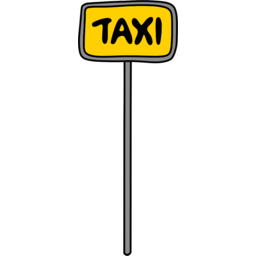 택시, 택시타는곳, 표지판, 택시승차장, Taxi, Taxirank