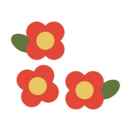 동물, 단순, 아이콘, 꽃, 모서리, 장식
