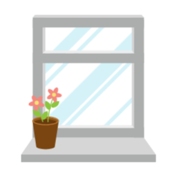 창문, 열려있는창문, 창밖풍경, window, 환기, 창밖, 창문과, 꽃, 꽃이있는, 꽃화분과, 꽃창문