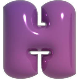 풍선, 글자, 풍선글자, 3d, 보라색