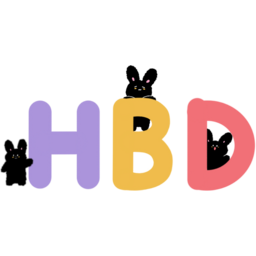 HBD, 생일축하, 생일, 토끼, 손글끼