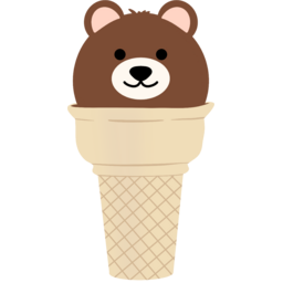 크림, 디저트, 음식, 아이스크림, 곰, 귀여운, 여름