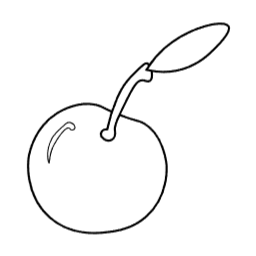 음식, 과일, 식물, 체리, 장식, 간식, 검정, 라인, 선