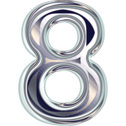 기호, 숫자, 3d, 3d폰트, 3d글자, 쇠맛, 실버폰트, 실버글자, 실버글씨, 실버숫자, 8