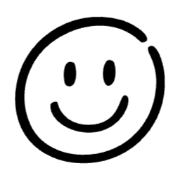 라인, 일러스트, 아이콘, 스마일, 얼굴