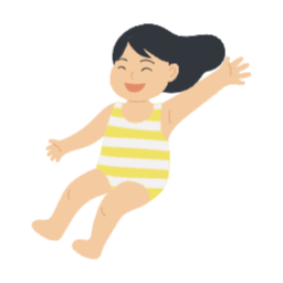 여자아이, 여자, 아이, 어린이, 수영복, 여름, 수영, 신난, 미소, 머리, 캐릭터, 사람, 어린이날