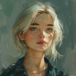 금발, 디지털, 페인팅, 초상화, INFJ, 성격타입, 여자, 여성, 외국인여자, 외국인여성, 만화, 카툰, 스타일, 햇빛, 수수한, 애처로운, 가냘픈, 성인, 성인여성, 성인여자, 목걸이, 초커, 시크한, 시크, 시크함