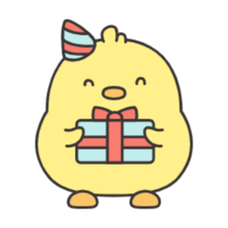 병아리, 선물, 축하, 파티, 행복